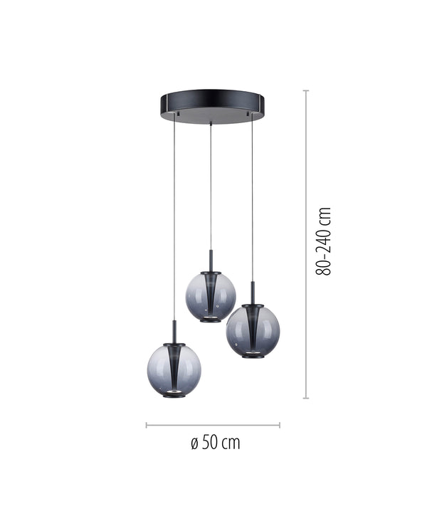 Pure E-Infinity Round Mystic Grey Pendant