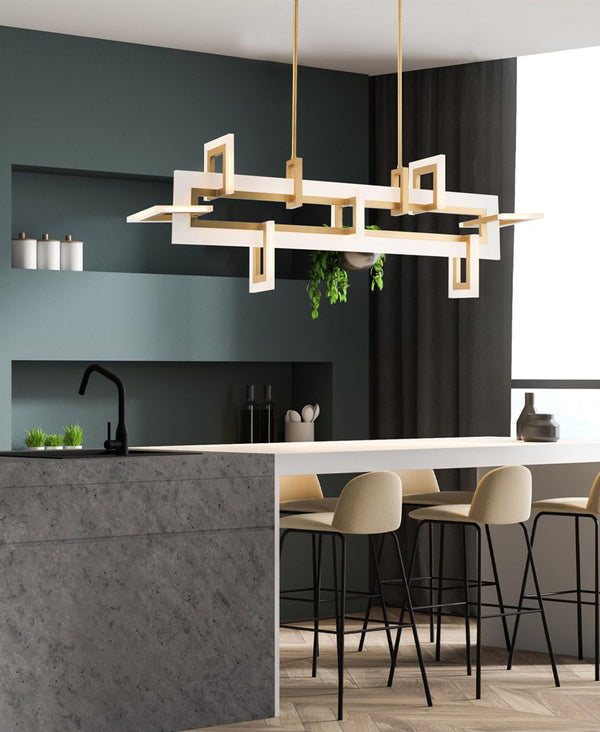 Inizio Matte Gold Chandelier