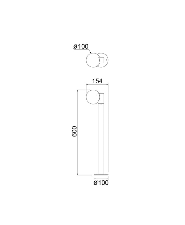 Gant 155 cm Brown Outdoor Floor Lamp