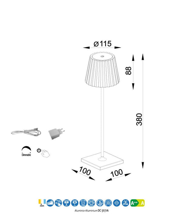 K2 Şarjlı Masa Lambası