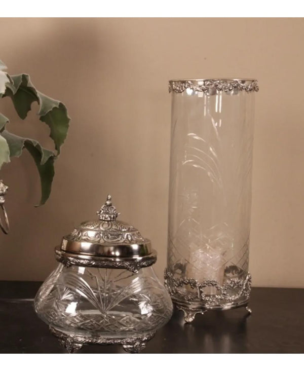 Kapaklı Cam Sunumluk 23 cm
