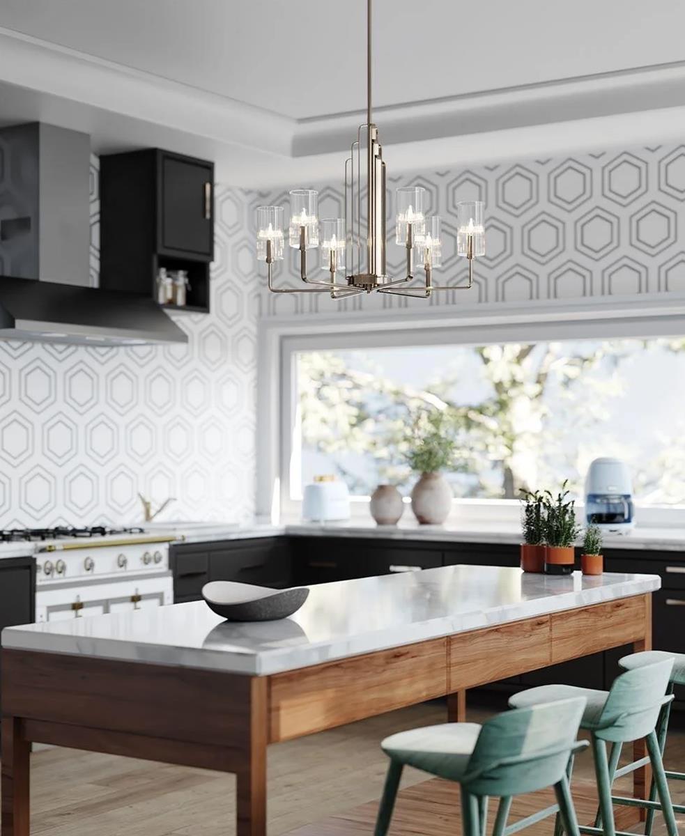 KIMROSE 6 KOLLU NİKEL AVİZE