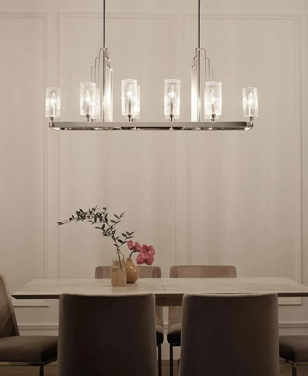 KIMROSE DİKDÖRTGEN NİKEL AVİZE