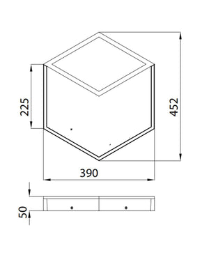 Kubick Büyük Boy Si̇yah Apli̇k/Plafonyer