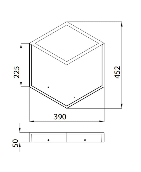 Kubick Büyük Boy Si̇yah Apli̇k/Plafonyer