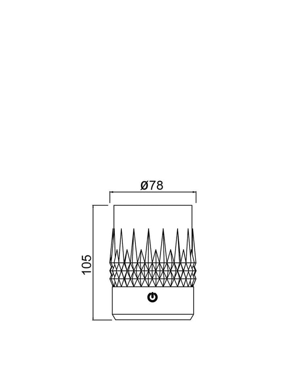 Lax Şarjlı Rose Altın Masa Lambası