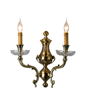 Lenoir Distressed Brass Sconce
