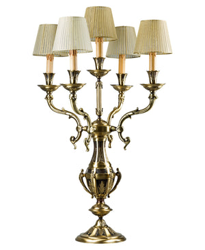 Lenoir Antique Brass 5-Arm Lampshade
