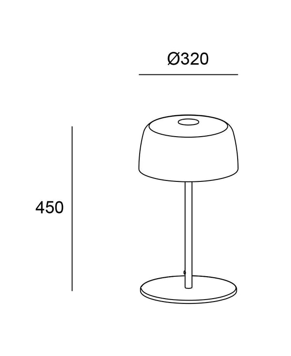 Levels 32 cm Amber Renk Masa Lambası
