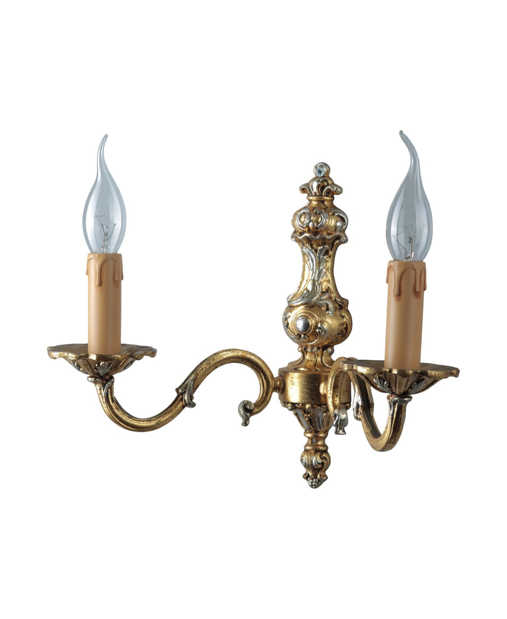 Licio Gold/Silver Leaf Double Sconce