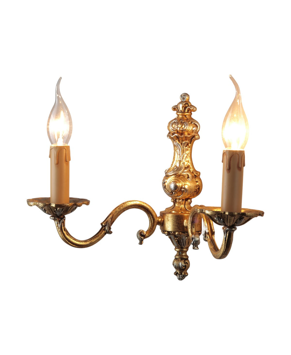 Licio Gold/Silver Leaf Double Sconce