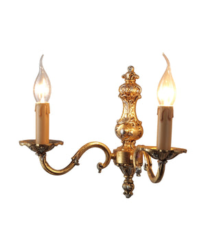 Licio Gold/Silver Leaf Double Sconce
