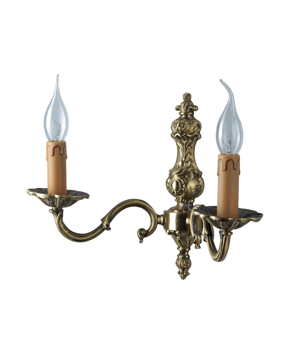 Licio Antiqued Brass Double Wall Sconce