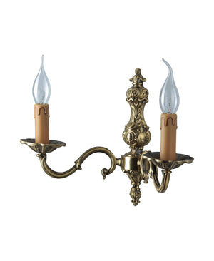 Licio Antiqued Brass Double Wall Sconce