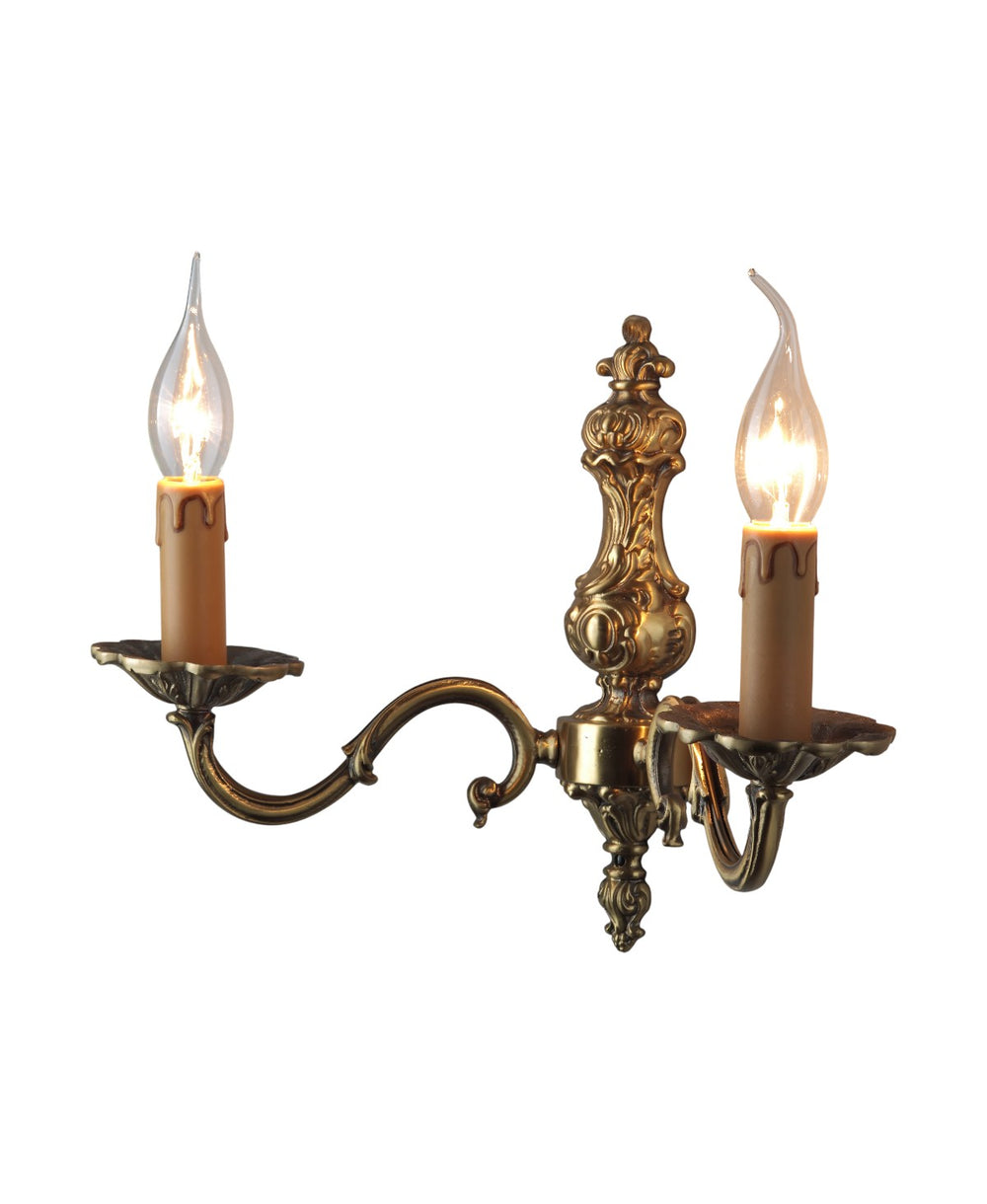 Licio Antiqued Brass Double Wall Sconce