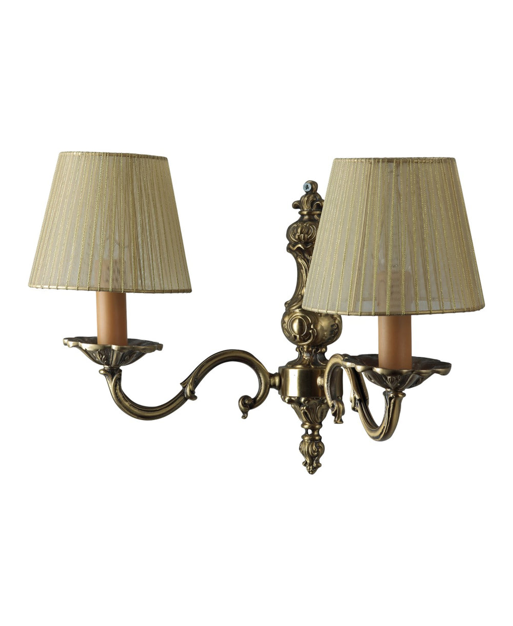 Licio Şapkalı Eskitme Pirinç İkili Aplik