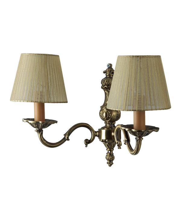 Licio Capped Antique Brass Double Wall Sconce