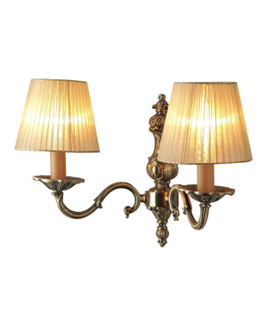 Licio Capped Antique Brass Double Wall Sconce