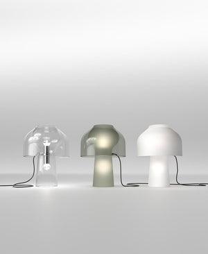 Lilly Beyaz Cam Masa Lambası