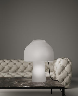 Lilly Beyaz Cam Masa Lambası