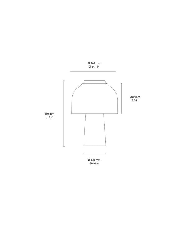 Lilly Füme Cam Masa Lambası