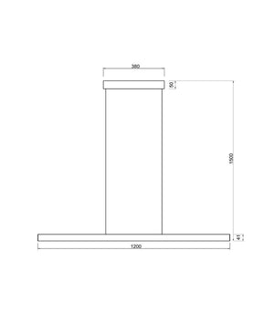 Lineal 120 cm Süspansiyonlu Altın Sarkıt