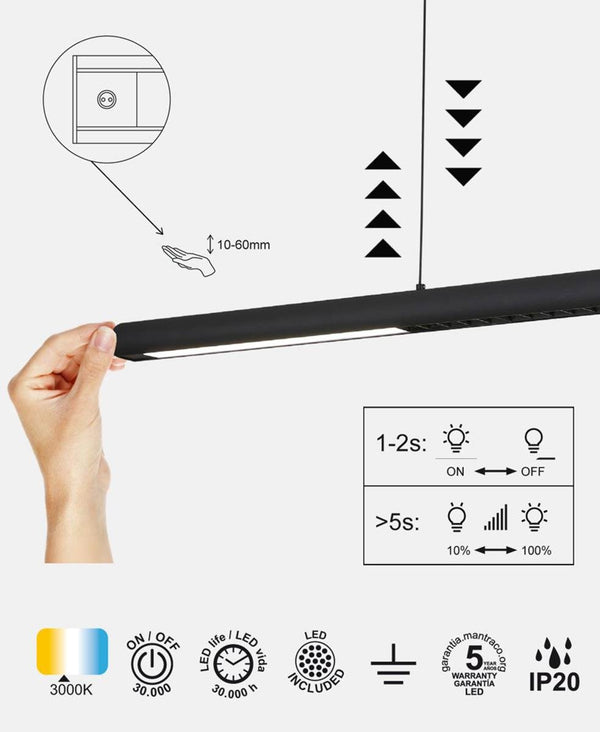 Lineal 120 cm Süspansiyonlu Altın Sarkıt