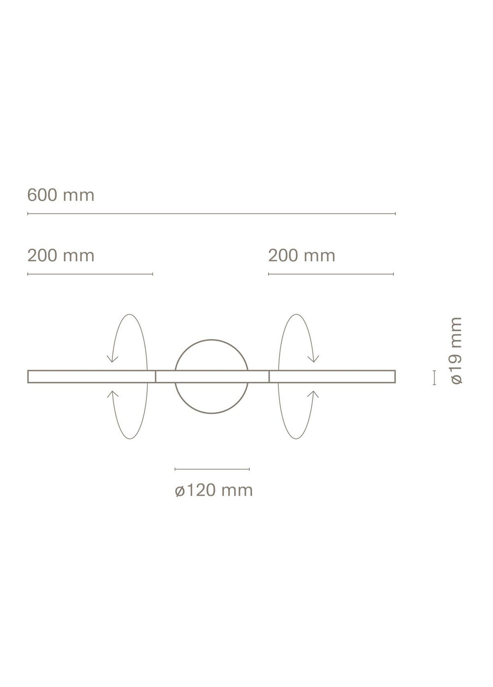 Lines Yatay Altın Aplik