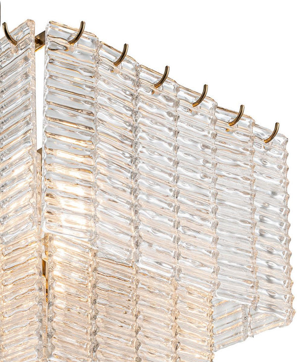 Malia 103 cm Dikdörtgen Cam Avize