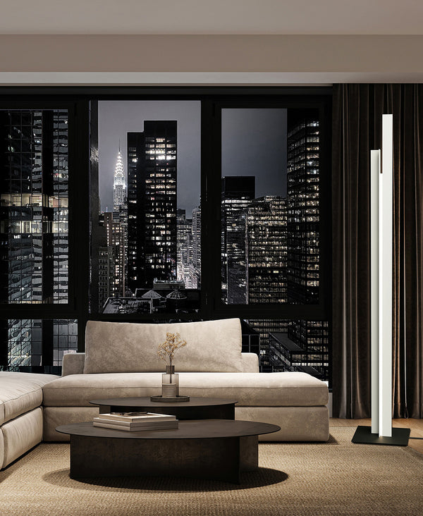 Manhattan White Floor Lamp