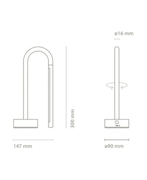 MINI BOW SİYAH ŞARJLI MASA LAMBASI