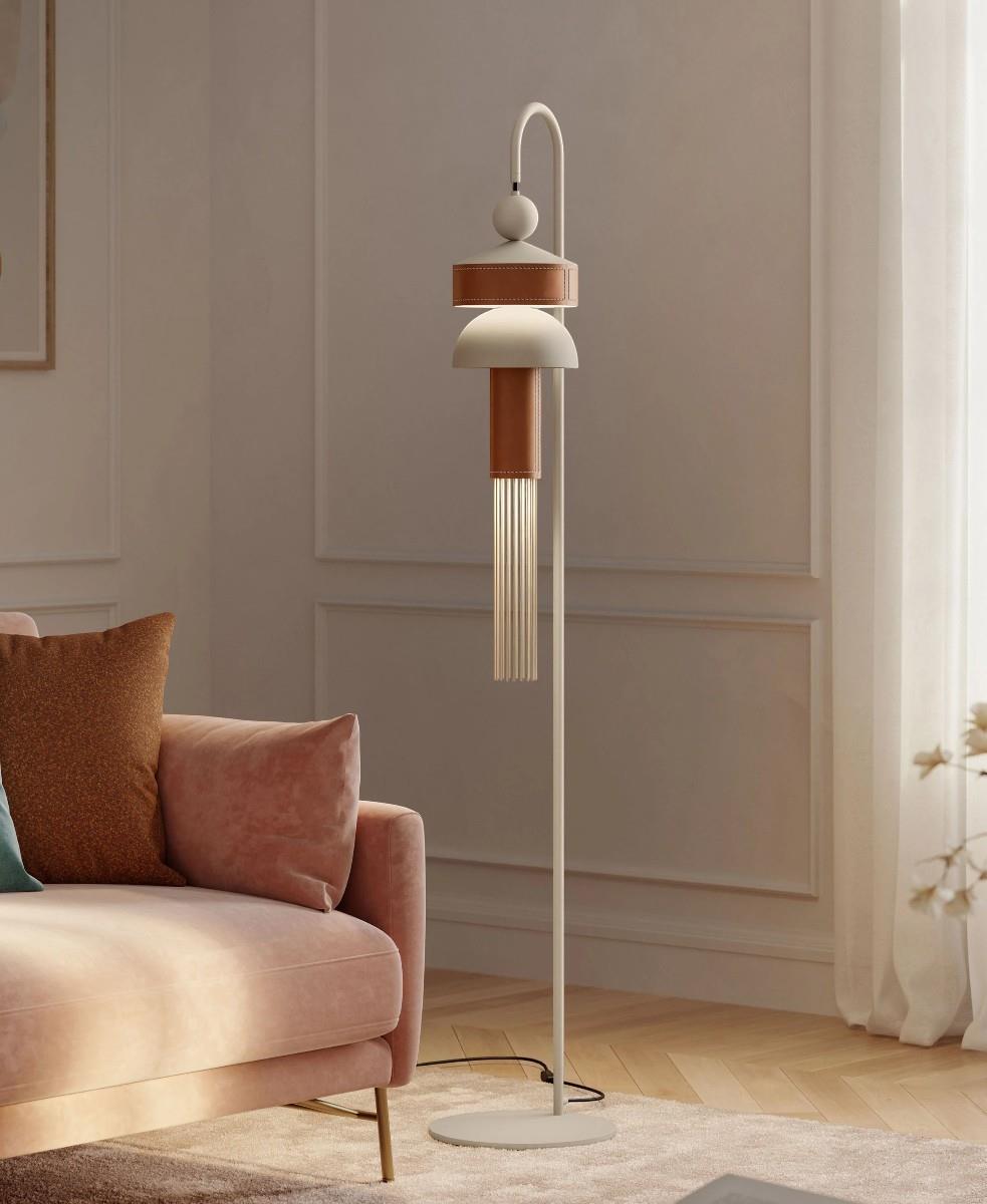 Nappe Leather Floor Lamp