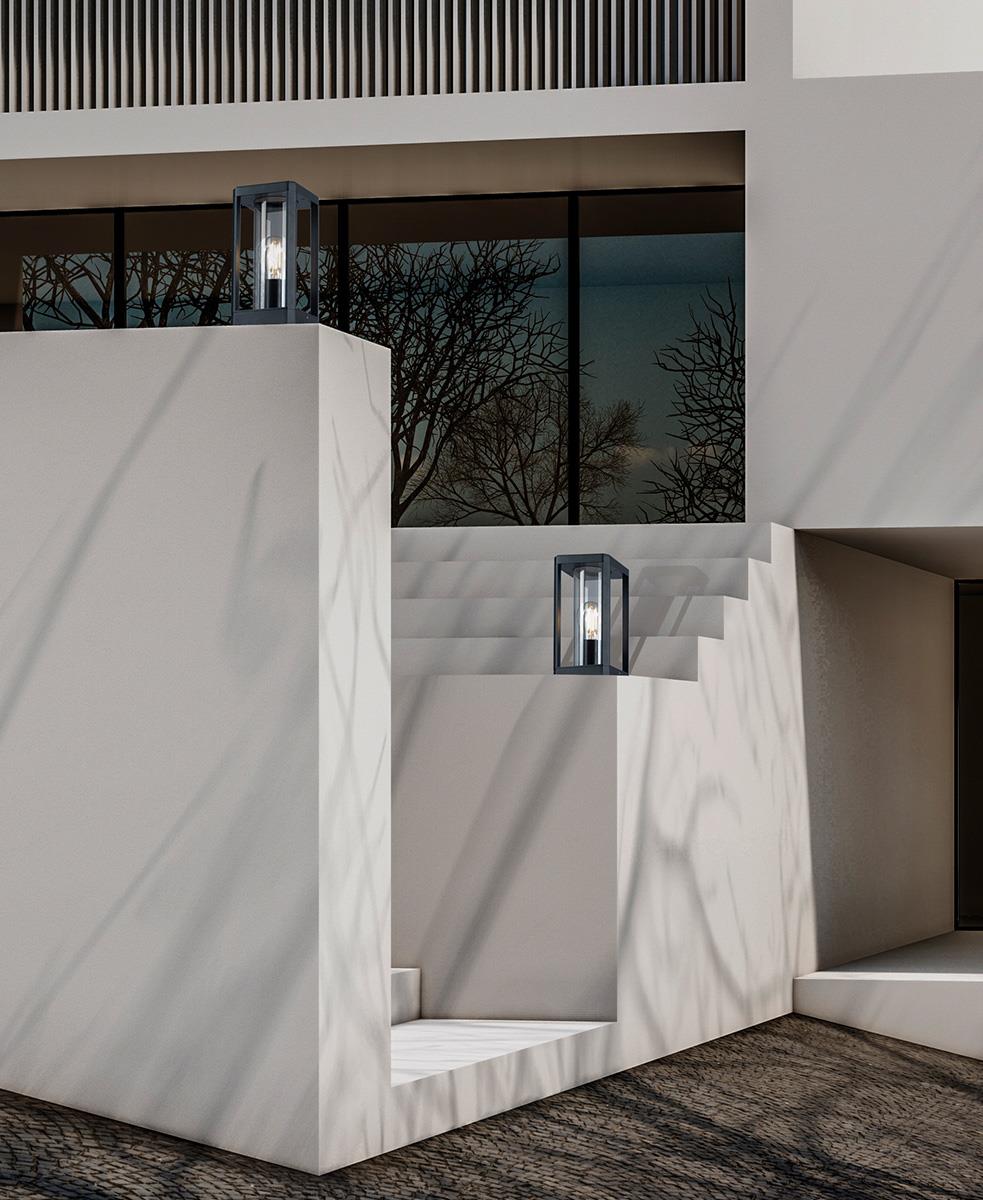 Nevada Siyah Dış Mekan Yer Lambası