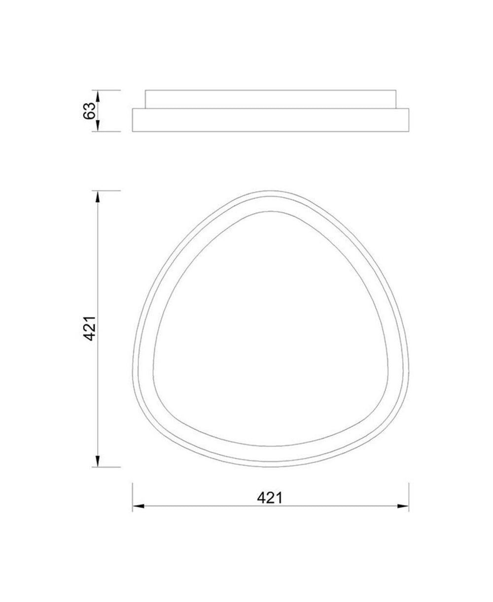 Niseko II - Kumandalı 42 cm Ahşap Rengi Plafonyer