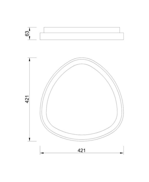 Niseko II - Kumandalı 42 Cm Ahşap Rengi Plafonyer