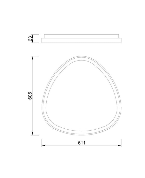 Niseko 61 cm Altın Plafonyer