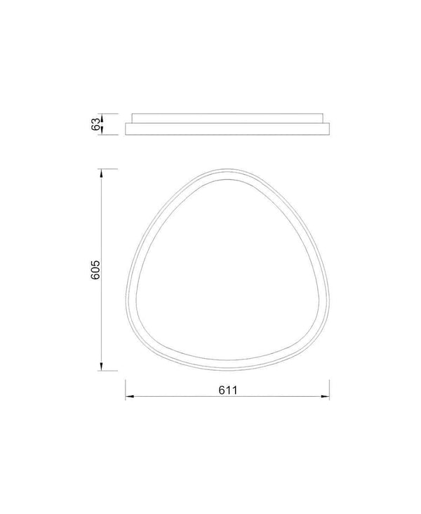 Niseko II - Kumandalı 61 cm Siyah Renk Plafonyer