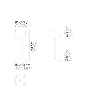 Ofelia Pro Şarjlı Masa Lambası - Kum Rengi