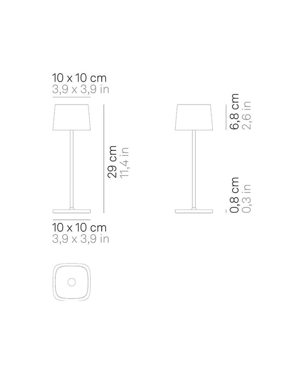 Ofelia Pro Şarjlı Masa Lambası - Kum Rengi
