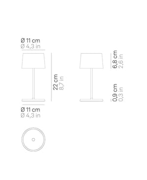 Olivia Pro Mini Şarjlı Masa Lambası - Beyaz