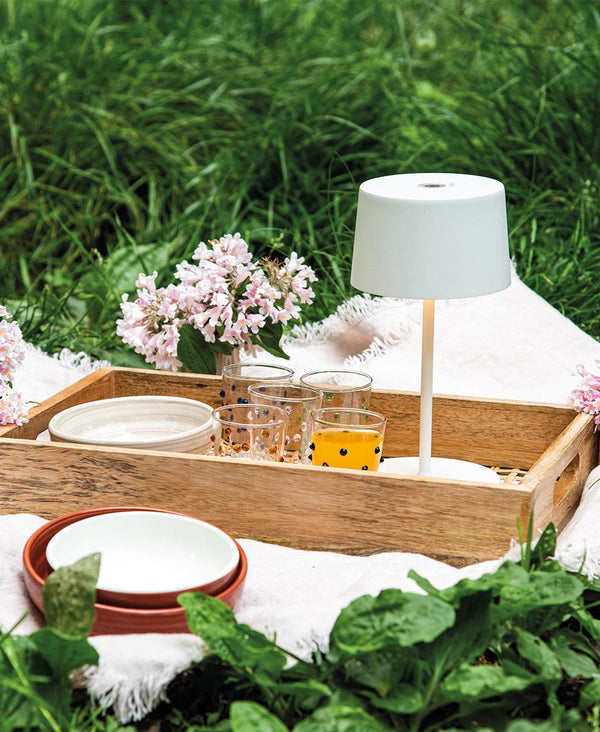 Olivia Pro Mini Şarjlı Masa Lambası - Beyaz