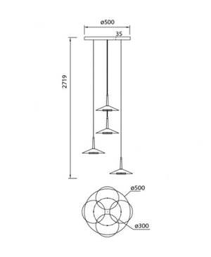 Orion 4 lü Yuvarlak Sarkıt