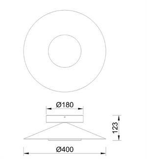 Orion Ahşap Desenli̇ 40 cm Apli̇k/Plafonyer