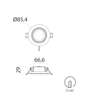 Panama Beyaz 6W Spot