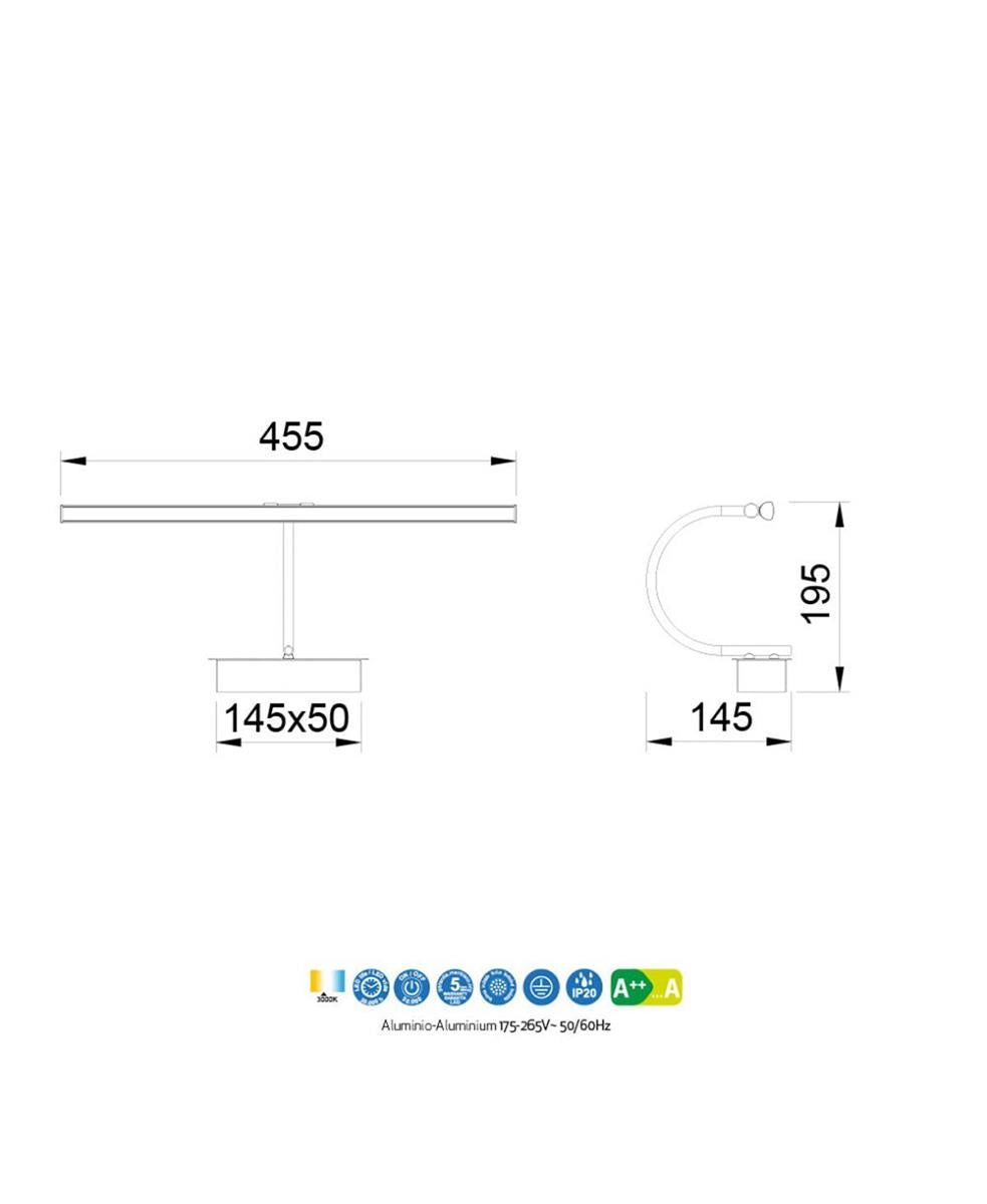 Paracuru 45 cm Siyah Tablo Apliği