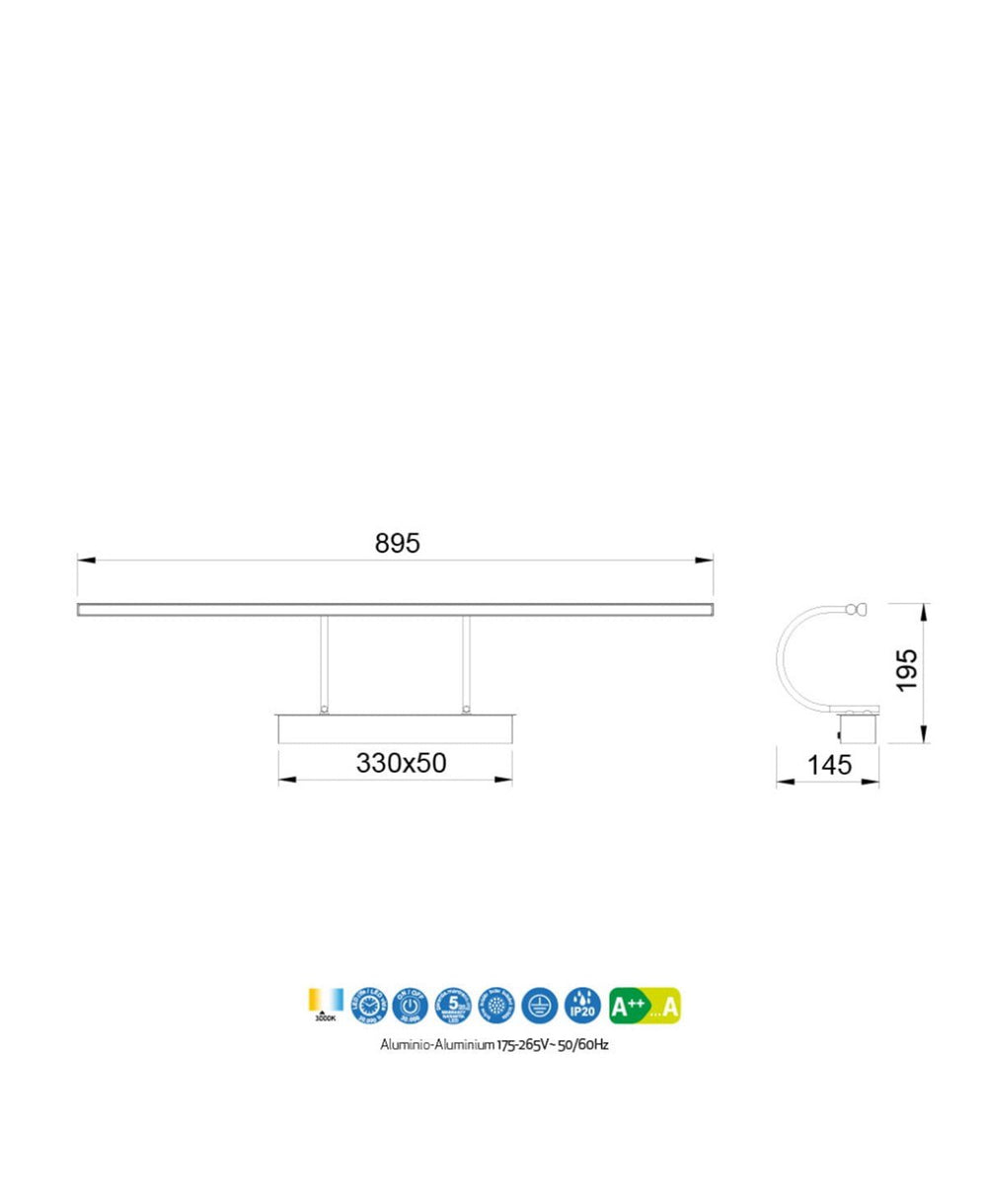 Paracuru 90 cm Bronz Tablo Apliği