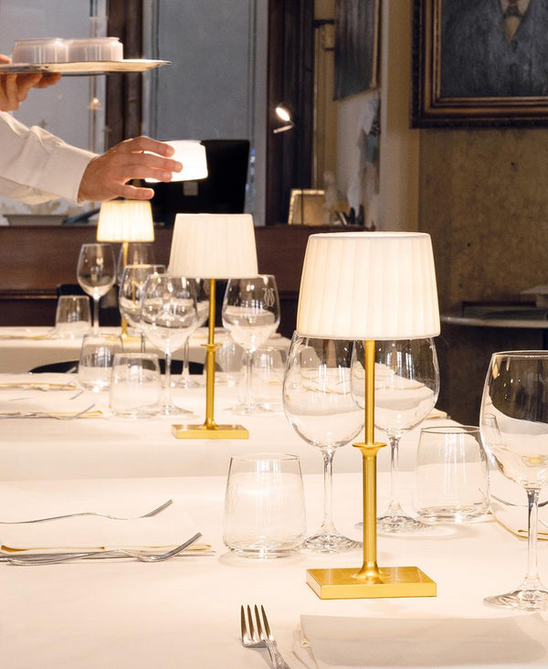 Poldina Classic Şarjlı Masa Lambası - Altın