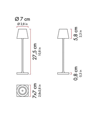 Poldina Micro Şarjlı Masa Lambası - Altın Rengi