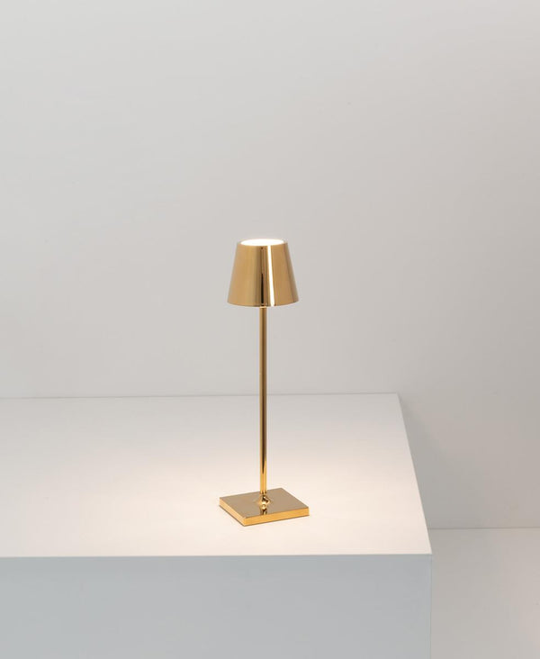 Poldina Micro Şarjlı Masa Lambası - Altın Rengi