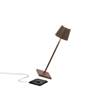 Poldina Micro Şarjlı Masa Lambası - Kahverengi